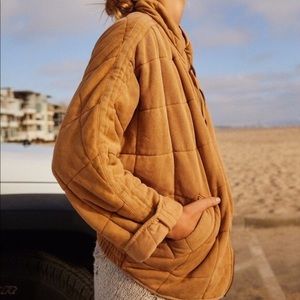 Free People Quilted Dolman Jacket
